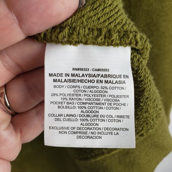 Nike Women's M Funnel Neck Tech Fleece Pullover Sweater Olive Green Gorpcore - Picture 7 of 10